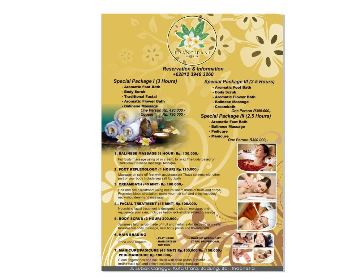 Frangipani House And Spa By Ecommerceloka 坎古 外观 照片